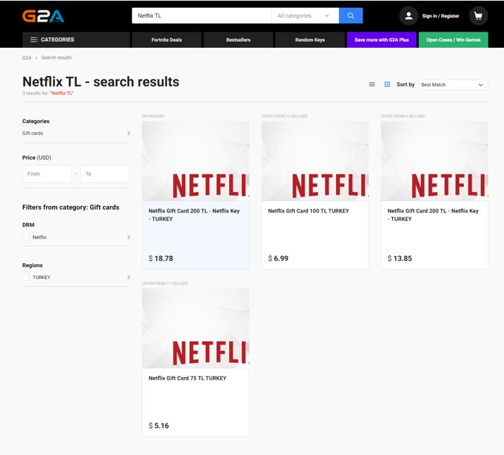 netflix application from Turkey