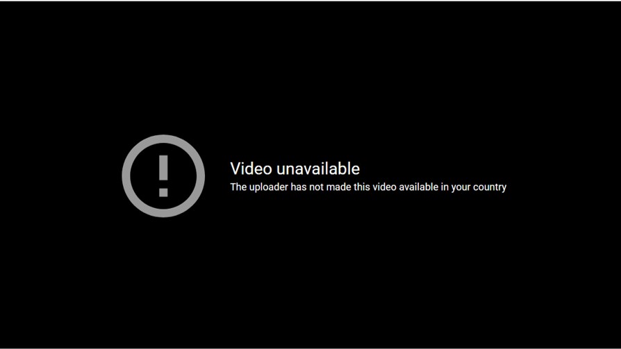 “Video unavailable” on YouTube